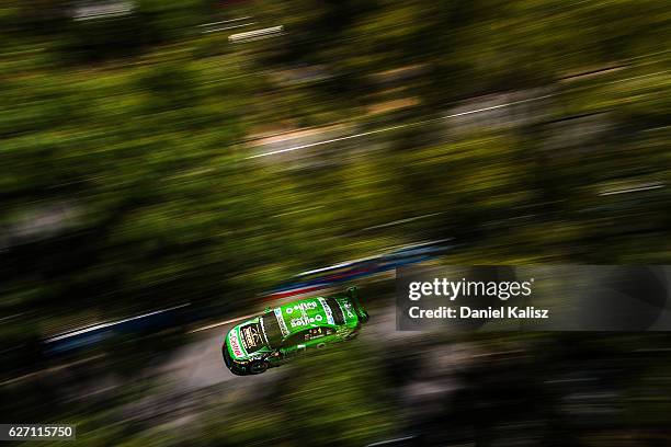 Mark Winterbottom drives the The Bottle-O Racing Ford Falcon FGX during practice for the Sydney 500, which is part of the Supercars Championship at...