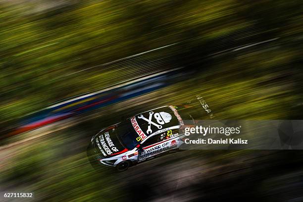 Michael Caruso drives the Nissan Motorsport Nissan Altima during practice for the Sydney 500, which is part of the Supercars Championship at Sydney...