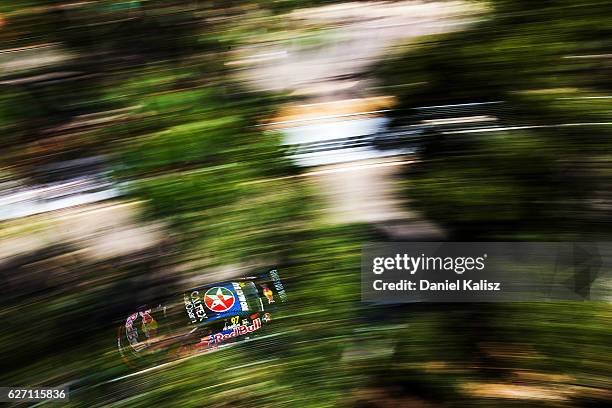 Shane Van Gisbergen drives the Red Bull Racing Australia Holden Commodore VF during practice for the Sydney 500, which is part of the Supercars...