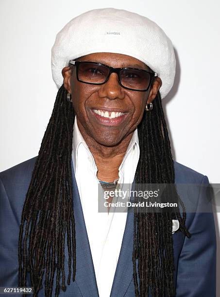 Musician Nile Rodgers arrives at the 2016 Ebony Power 100 Gala at The Beverly Hilton Hotel on December 1, 2016 in Beverly Hills, California.