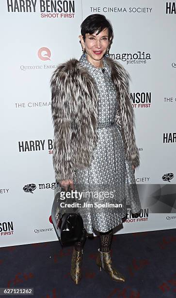 Amy Fine Collins attends the premiere of "Harry Benson: Shoot First" hosted by Magnolia Pictures and The Cinema Society at the Beekman Theatre on...