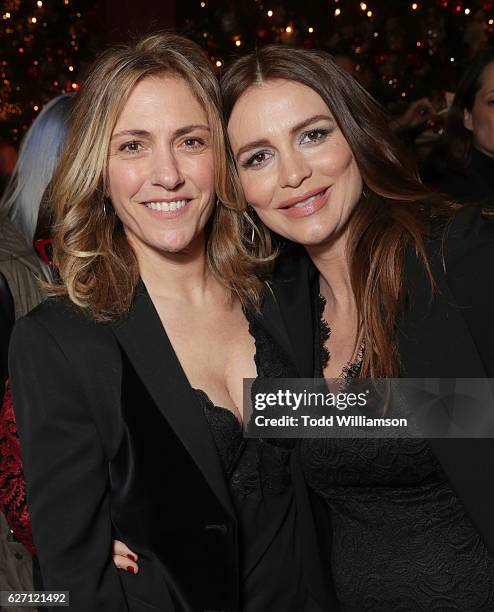 Saffron Burrows and Alison Balian attend the 'Mozart In the Jungle' Red Carpet Premiere and Concert held at The Grove on December 1, 2016 in Los...