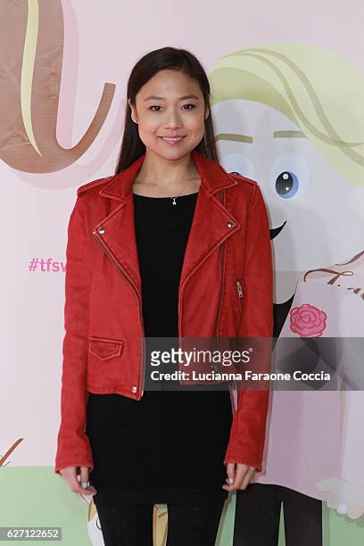 Actress Krista Marie Yu attends Too Faced Cosmetics launch of their Sweet Peach Collection for spring 2017 at The Lot on December 1, 2016 in West...
