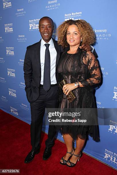 Actors Don Cheadle and Bridgid Coulter attend Santa Barbara International Film Festival's Kirk Douglas Awards Honoring Warren Beatty at Bacara Resort...