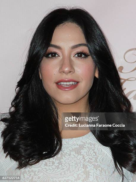 Singer/songwriter Stephanie Carcache attends Too Faced Cosmetics launch of their Sweet Peach Collection for spring 2017 at The Lot on December 1,...