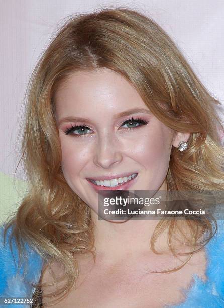 Actress Renee Olstead attends Too Faced Cosmetics launch of their Sweet Peach Collection for spring 2017 at The Lot on December 1, 2016 in West...