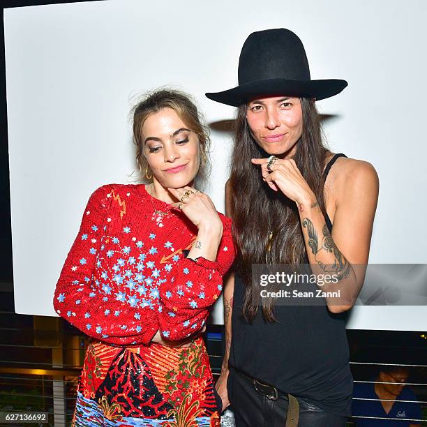 Chelsea Leyland and Tasya van Ree attend Interview, Simon & Tasya van Ree Celebrate Miami: Curated @ArtBasel at Kaskades South Beach on December 1,...