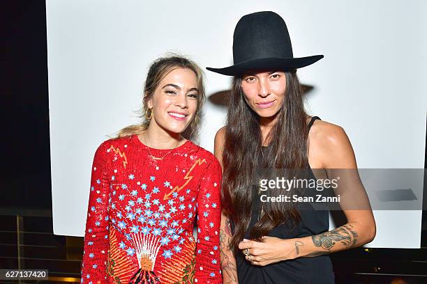 Chelsea Leyland and Tasya van Ree attend Interview, Simon & Tasya van Ree Celebrate Miami: Curated @ArtBasel at Kaskades South Beach on December 1,...