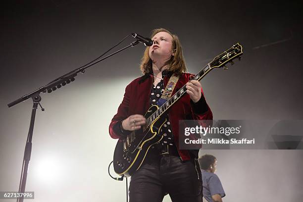 Guitarist and vocalist Alex Trimble of Two Door Cinema Club performs at Fox Theater on December 1, 2016 in Oakland, California.