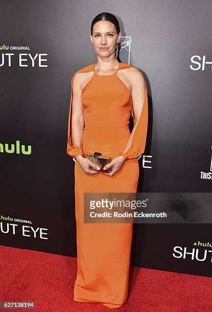 Actress KaDee Strickland attends the premiere of Hulu's "Shut Eye" at ArcLight Hollywood on December 1, 2016 in Hollywood, California.