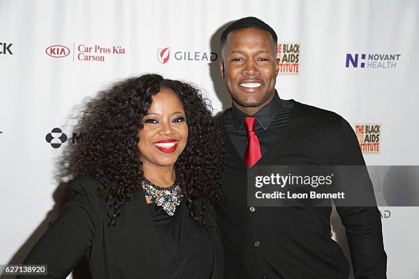 Singer Shanice and actor Flex Alexander arrives at the Heroes In The Struggle Gala at Director's Guild Of America on December 1, 2016 in West...