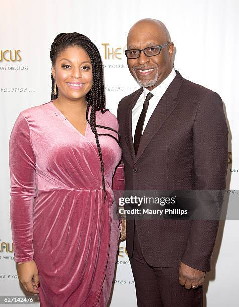 Actor James Pickens Jr. And his daughter Gavyn Pickens arrive at Caucus for Producers, Writers and Directors' 34th Annual Caucus Awards Dinner at...