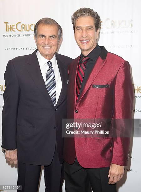 Robert Papazin and Frank Chindamo arrive at Caucus for Producers, Writers and Directors' 34th Annual Caucus Awards Dinner at Skirball Cultural Center...