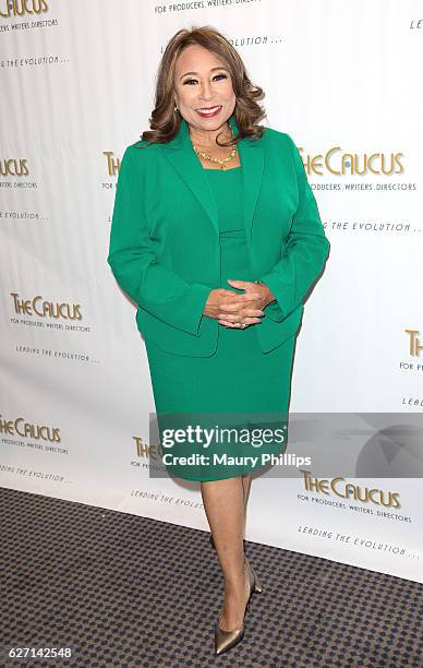 Tanya Hart arrives at Caucus for Producers, Writers and Directors' 34th Annual Caucus Awards Dinner at Skirball Cultural Center on December 1, 2016...