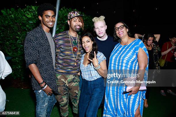 Shaun Ross, Rosario Dawson, Isabel Celeste at the Cocktails and Dinner to Celebrate the Release of Matthew Chevallard from Del Toro x The Surf Lodge...