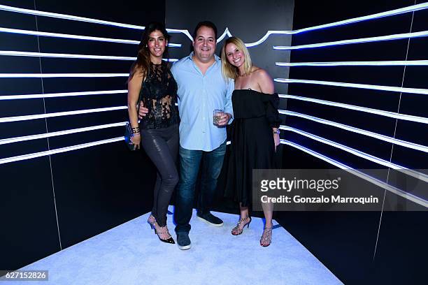 Janie Dim, Josh Capon and Alexandra Blodgett at the Aby Rosen and Dom Perignon Celebrate Art Basel Miami Beach - After Party at Wall at W Hotel on...