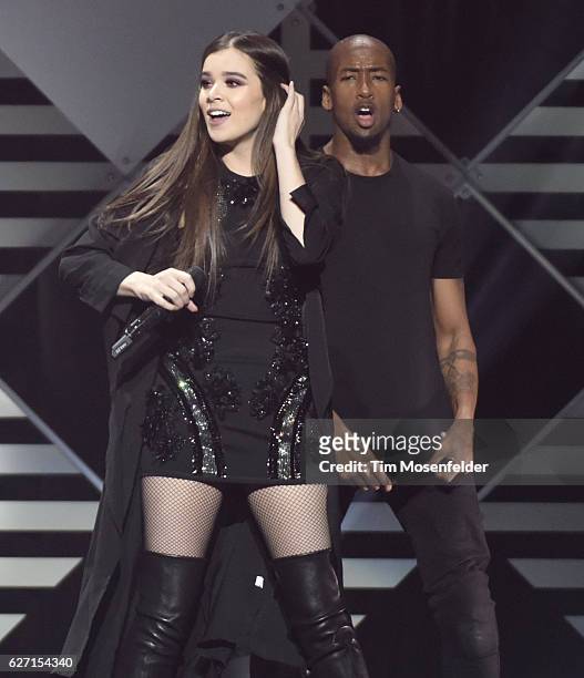 Hailee Steinfeld performs during WiLD 94.9 FM's iHeartRadio Jingle Ball at SAP Center on December 1, 2016 in San Jose, California.