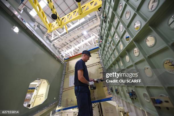 Wing Manufacturing Process Airbus Wing Production In Broughton Photos and Premium High Res ...