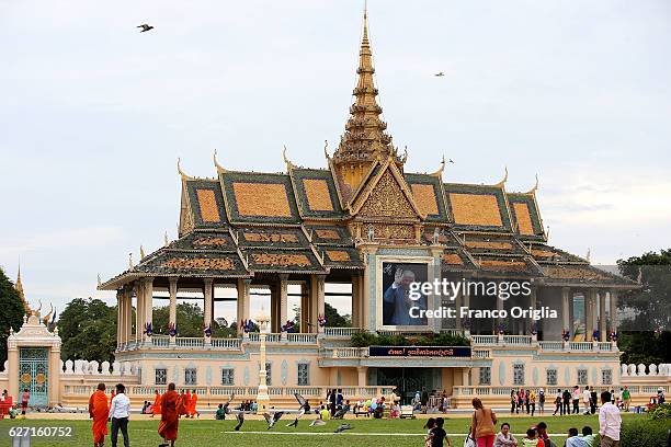 View of the Royal Palace on December 2, 2016 in Phnom Penh, Cambodia. Cambodia was used as a base by the North Vietnamese Army and the Viet Cong...