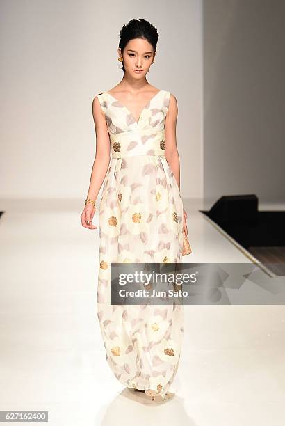 Actress Ayame Gouriki walks the Escada 2017 S/S Runway at the Grand Hyatt Hotel on December 2, 2016 in Tokyo, Japan.