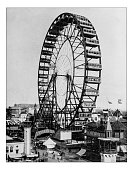 Antique photograph of the Ferris wheel -World's Columbian Exposition,Chicago-1893