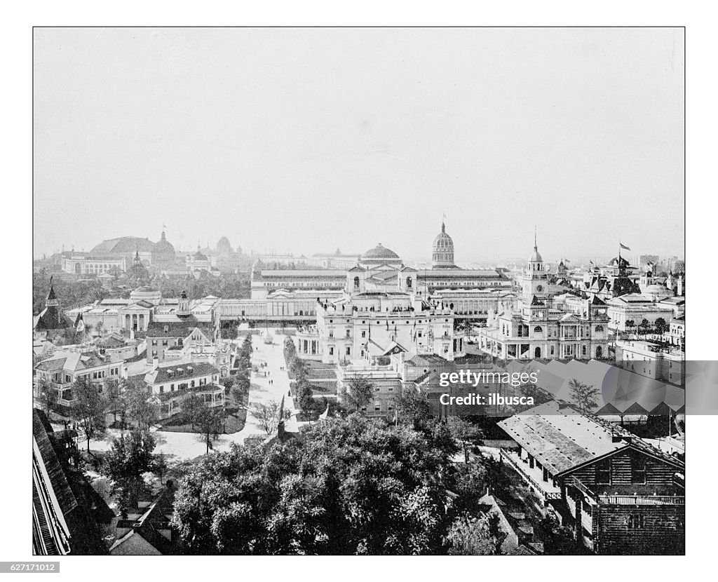 Antique photograph of panorama of World's Columbian Exposition,Chicago 1893