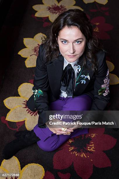 Actor Sidse Babett Knudsen is photographed for Paris Match on November 14, 2016 in Paris, France.