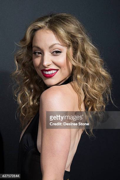 Leah Gibson attends the premiere of Hulu's "Shut Eye" at ArcLight Hollywood on December 1, 2016 in Hollywood, California.