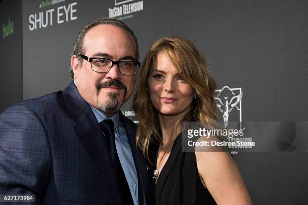 David Zayas and Susan Misner attend the premiere of Hulu's "Shut Eye" at ArcLight Hollywood on December 1, 2016 in Hollywood, California.