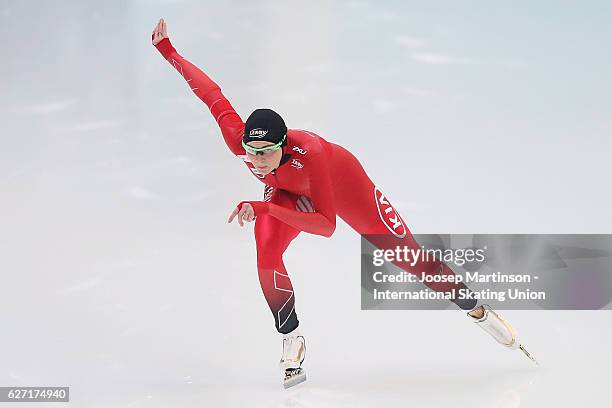 Hege Bokko of Norway competes in the Ladies 500m during ISU World Cup Speed Skating at Alau Ice Palace on December 2, 2016 in Astana, Kazakhstan.
