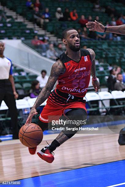 Pierre Jackson of the Texas Legends handles the ball against the Greensboro Swarm at The Dr Pepper Arena on December 01, 2016 in Frisco, Texas. NOTE...