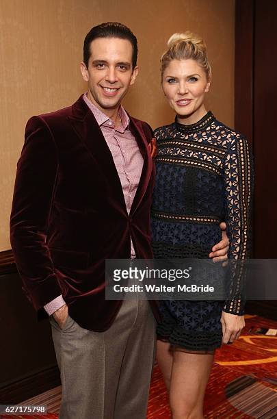 Nick Cordero and Amanda Kloots attend the Broadway Opening Night After Party for 'A Bronx Tale' at The Marriot Marquis Hotel on December 1, 2016 in...