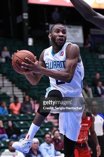 Rasheed Sulaimon of the Greensboro Swarm in action during game against the Texas Legends at The Dr Pepper Arena on December 01, 2016 in Frisco,...