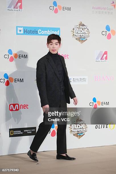 Singer Eric Nam arrives at the red carpet during the 2016 Mnet Asian Music Awards at AsiaWorld-Expo on December 2, 2016 in Hong Kong, Hong Kong.