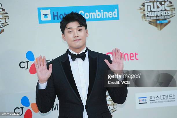 Actor Kwon Hyuk-soo arrives at the red carpet during the 2016 Mnet Asian Music Awards at AsiaWorld-Expo on December 2, 2016 in Hong Kong, Hong Kong.