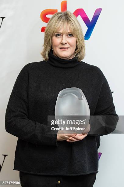 Sarah Lancashire winner of the Best Performance Award at the Sky Women In Film & TV Awards at London Hilton on December 2, 2016 in London, England.