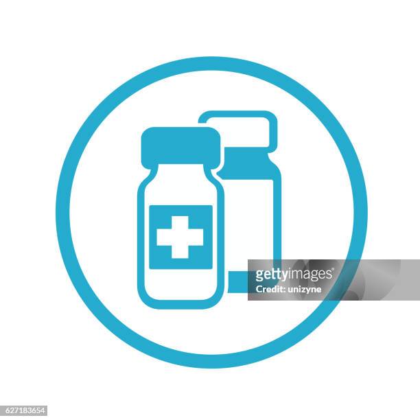 medical bottles icon - picto business stock illustrations