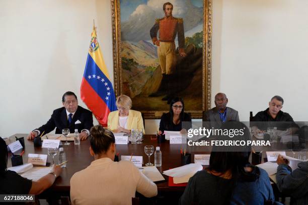 Venezuela's Constitutionalist German Escarra, General Attorney Luisa Ortega Diaz, Foreign Minister Delcy Rodriguez, Vice-President Aristobulo Isturis...