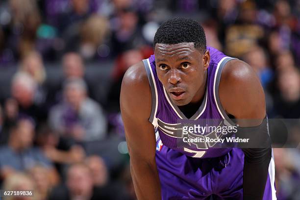 Darren Collison of the Sacramento Kings looks on during the game against the Oklahoma City Thunder on November 23, 2016 at Golden 1 Center in...