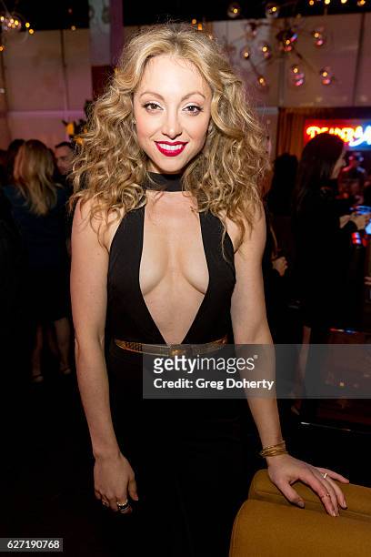 Actress Leah Gibson attends the Premiere Of Hulu's "Shut Eye" After Party at The Paley Restaurant on December 1, 2016 in Hollywood, California.