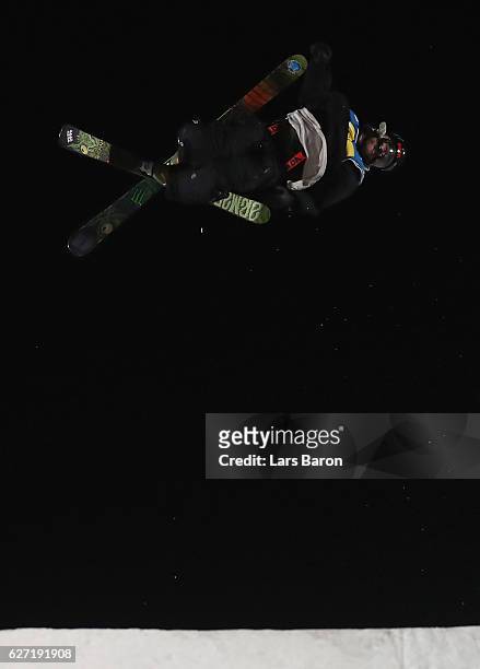 Henrik Harlaut of Sweden competes during the Ski Big Air Final of the ARAG Big Air Freestyle Festival on December 2, 2016 in Moenchengladbach,...