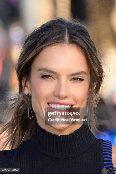 Alessandra Ambrosio visits "Extra" at Universal Studios Hollywood on December 2, 2016 in Universal City, California.