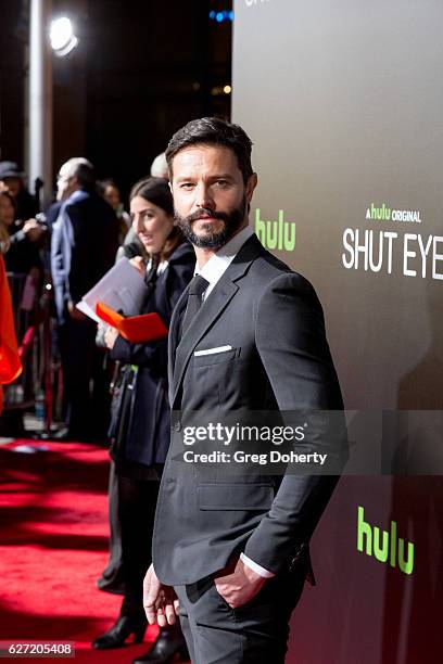 Jason Behr arrives for the Premiere Of Hulu's "Shut Eye" at ArcLight Hollywood on December 1, 2016 in Hollywood, California.