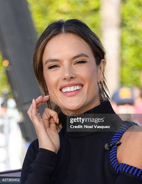 Alessandra Ambrosio visits "Extra" at Universal Studios Hollywood on December 2, 2016 in Universal City, California.