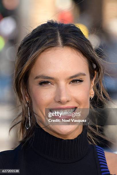 Alessandra Ambrosio visits "Extra" at Universal Studios Hollywood on December 2, 2016 in Universal City, California.