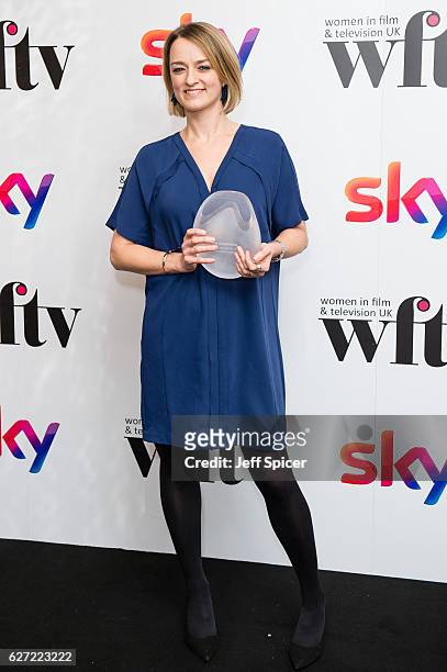 Laura Kuenssberg winner of the News and Factual Award at the Sky Women In Film & TV Awards at London Hilton on December 2, 2016 in London, England.