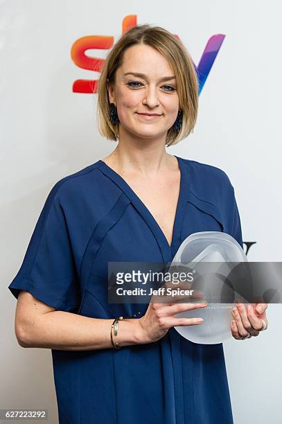 Laura Kuenssberg winner of the News and Factual Award at the Sky Women In Film & TV Awards at London Hilton on December 2, 2016 in London, England.