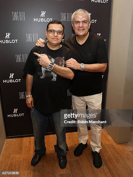 Mike Kalwani and CEO, Hublot Ricardo Guadalupe attend Hublot Cocktail Reception at Miami Design District on December 2, 2016 in Miami, Florida.