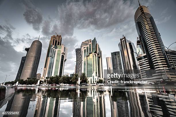 doha after the flood - doha qatar stock pictures, royalty-free photos & images