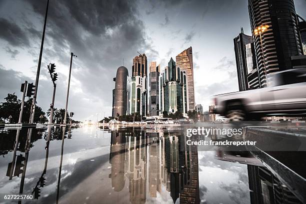 doha after the flood - doha qatar stock pictures, royalty-free photos & images